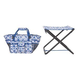 Gardening Stool w/ Detachable Tote:  Blue.  Folding. Sturdy.  New.  Unopened Box